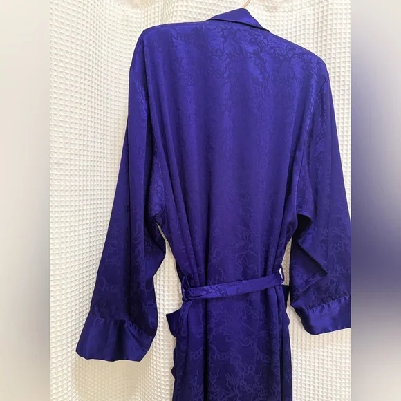 Vintage Victoria's Secret Gold Label - Deep Purple Satin Robe